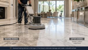 Marble Polishing vs. Marble Honing What's the Difference & Which Does Your Floor Need