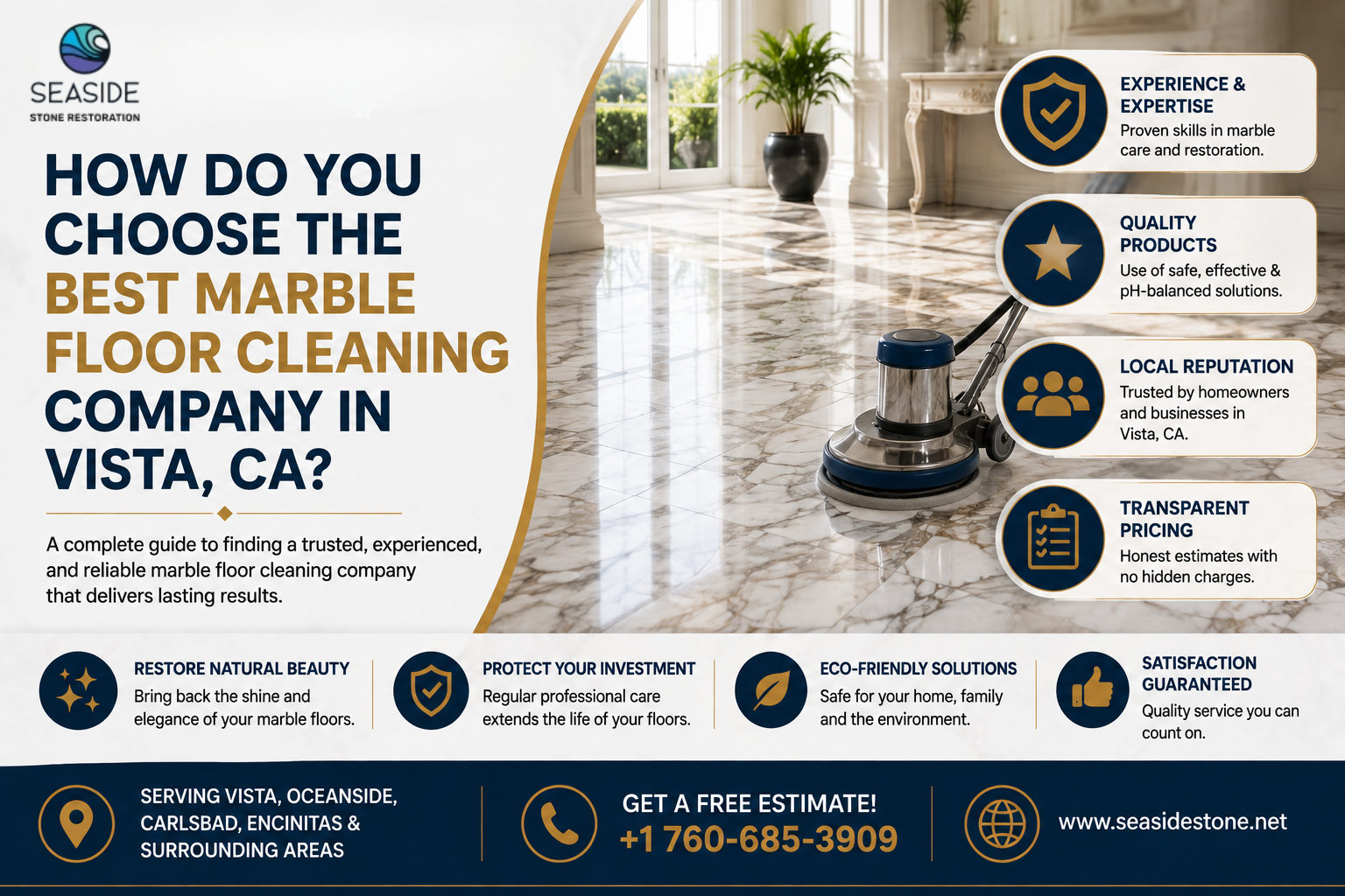 How do you choose the best marble floor cleaning company in Vista, CA?
